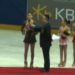 Yu-Na Kim Receives Gold Medal at the 2013 Korea National Championship Victory Ceremony