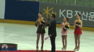 Yu-Na Kim Receives Gold Medal at the 2013 Korea National Championship Victory Ceremony